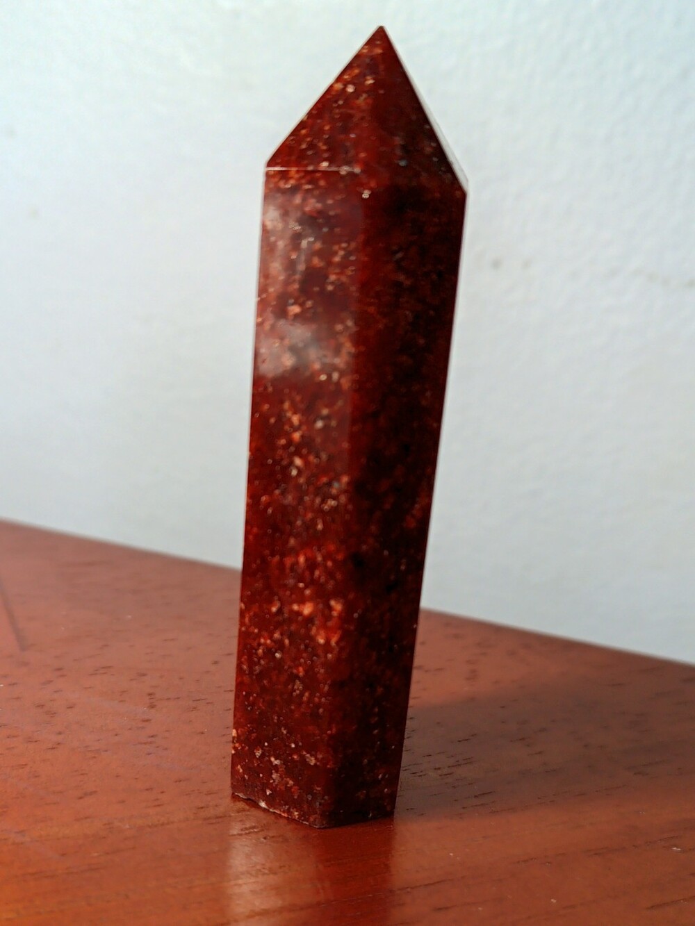 Polished Red Strawberry Quartz Crystal Tower